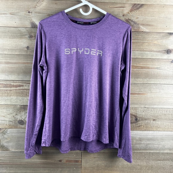 Spyder Tops - Spyder Active Womens Shirt Long Sleeve Performance Outdoor Utility Purple XL